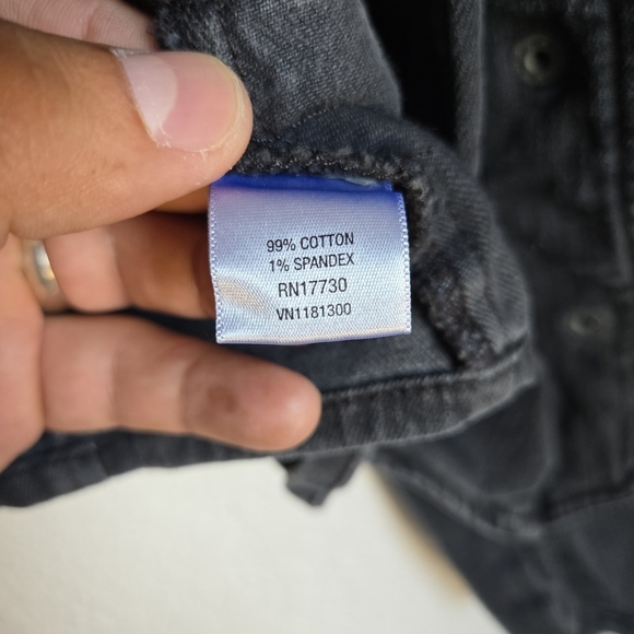 Converse All Star Black Denim Jacket Women’s Sz L - Picture 4 of 5